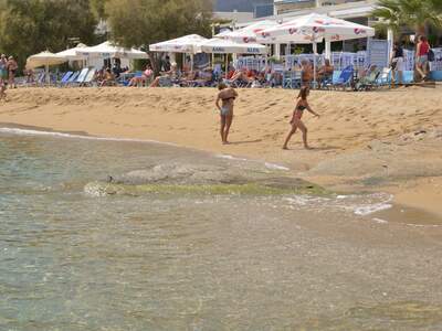 Řecko, Paros, Pláž pod penzionem Deep Blue