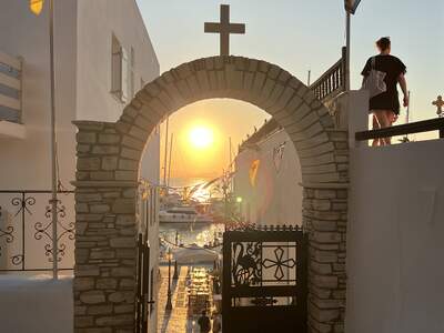 Naxos, večer v hlavním městě Chora