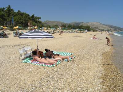 Řecko, Kefalonie, Pláž před ubytováním Summer Sun