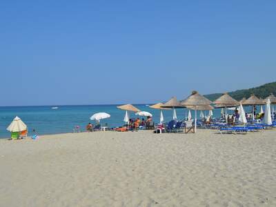 Řecko, Fourka, Pláž v letovisku