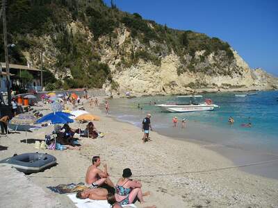 Řecko, Lefkada, Městská pláž