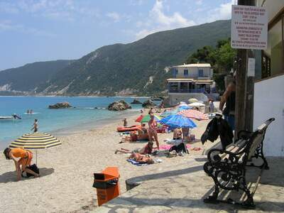 Řecko, Lefkada, Městská pláž