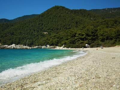 Řecko, Skopelos, Pláž Milia