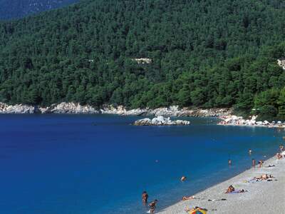 Řecko, Skopelos, Pláž Milia