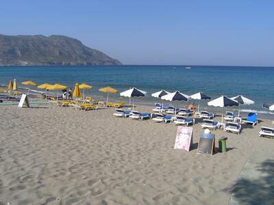 Řecko, Karpathos, Pláž před ubytováním Akti 