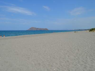 Řecko, Kréta, Pláž u ubytování Chrisselen